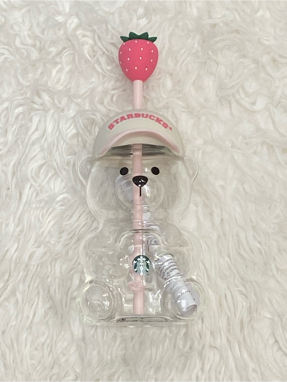 Starbucks Pink Bearista Glass Cold Cup